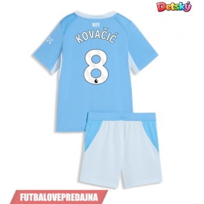 Lacne Dětský Futbalové dres Manchester City Mateo Kovacic #8 2026-27 Krátky Rukáv - Domáci (+ trenírky)